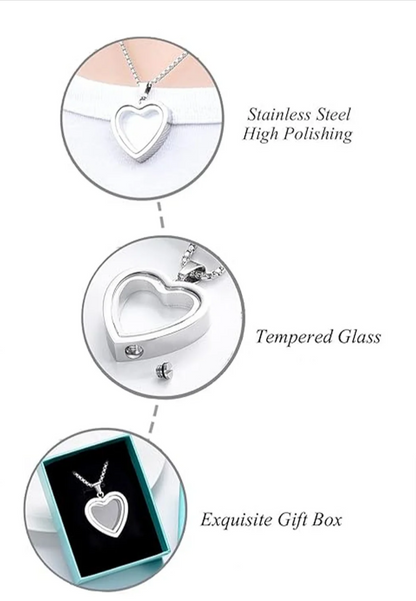 Heartfelt Remembrance: Stainless Steel Heart